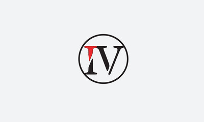 Fototapeta premium VI, IV , I ,V, Abstract Letters Logo Monogram