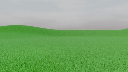 natural relief with hills and grass 