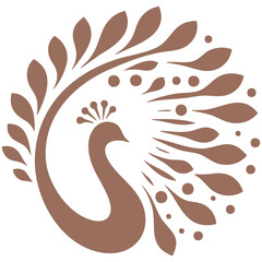 Elegant Peacock Bird Design:  Nature Inspired Vector Art