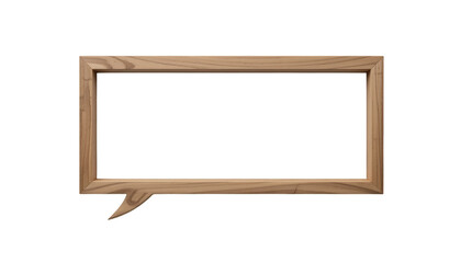 Obraz premium A wooden framed blank chalkboard with a speech bubble outline, suitable for messages, brainstorming, or notes.