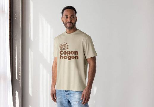 Casual Short Sleeve Tee Mockup