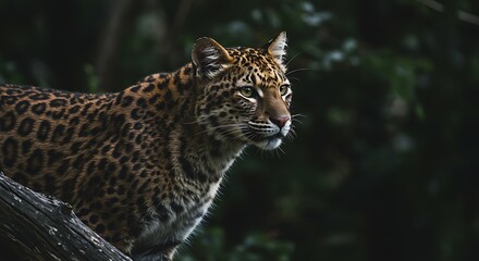 Leopard on Tree Branch