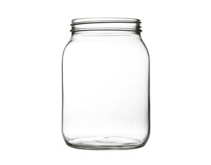empty jar glass isolated on white or transparent png