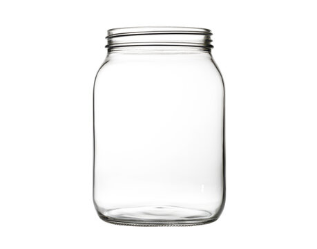 empty jar glass isolated on white or transparent png