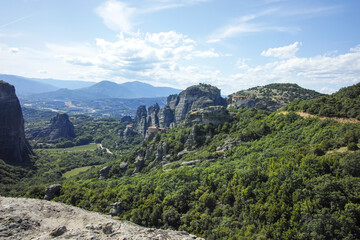 Panoramic view of Meteora Monasteries, Greece