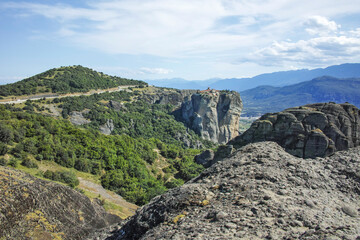 Panoramic view of Meteora Monasteries, Greece