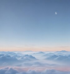 Fototapeta premium Serene light blue pastel sky gradient, smooth texture, atmosphere, light