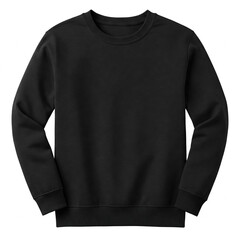 Black sweatshirt mockup flat lay product image apparel clothing design template