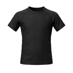Black t shirt short sleeve plain casual clothing apparel fashion design template