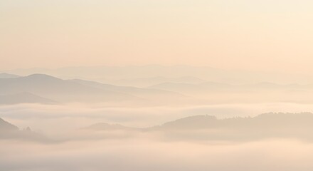 Misty Mountain Sunrise Landscape