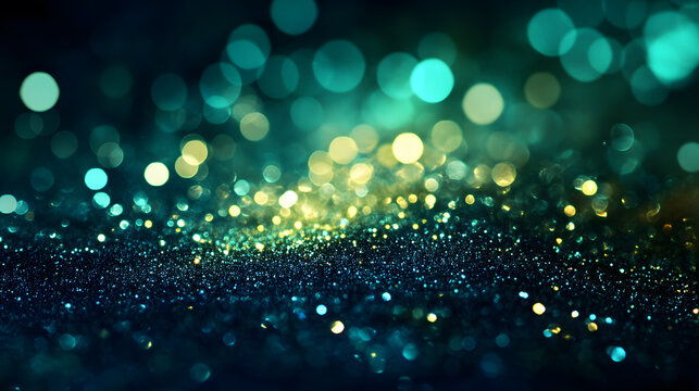 Abstract particle shimmering background flying green particles wallpaper particles bokeh background flowing particles flow background sparkle dots background green bokeh background image