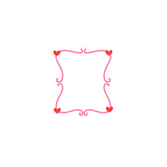 Doodle hand drawn frames with heart