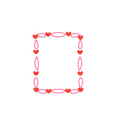 Doodle hand drawn frames with heart