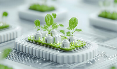 Innovative Urban Farming Concept with Technology and Greenery