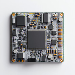 Abstract top-down view of a sensor circuit board