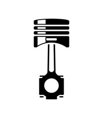 Piston icon representing engine power and mechanical precision graphic icon