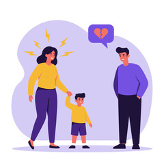 Parents and Child Symbol Vector 