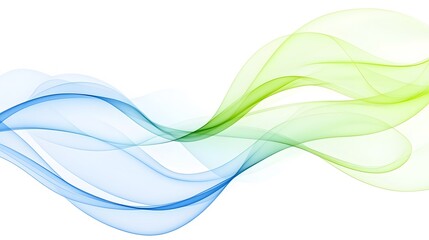 Naklejka premium Abstract Blue and Green Flowing Waves Background