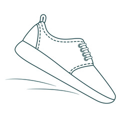 Minimalistic Sneaker Vector Illustration in Motion