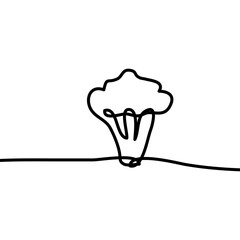 Vegetable Continuous Line Art