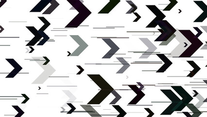 Light black arrow left to right on motion white background. 4K Abstract arrows going to right, Loopable motion design