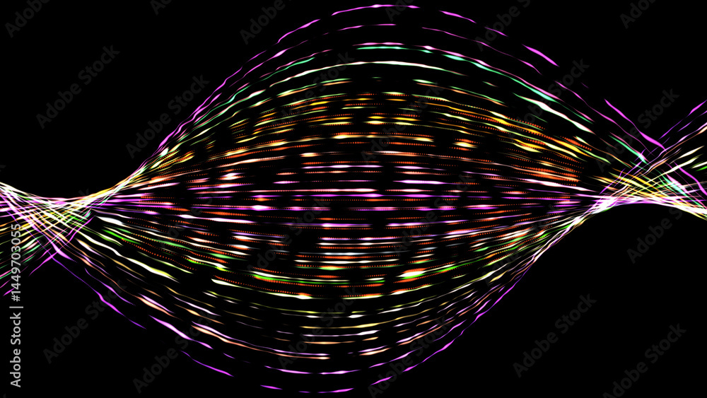 Poster abstract multicolor moving line left to right background. futuristic moving lines motion graphic bac