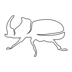 white rhinoceros beetle icon