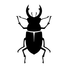 black stag beetle icon
