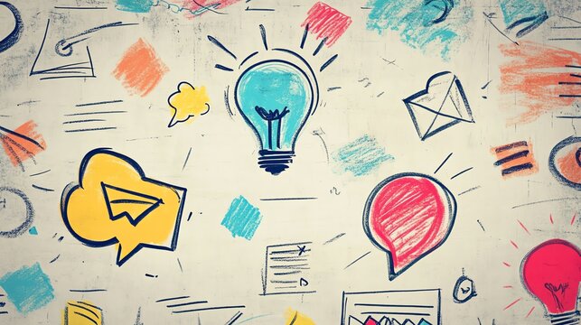 A whiteboard filled with customer loyalty program ideas.