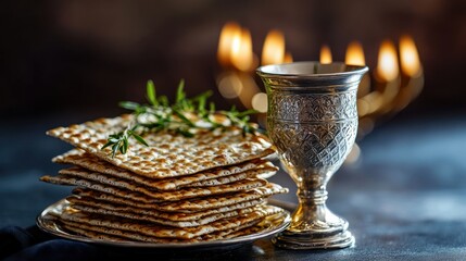 Matzah and Wine for Passover Seder