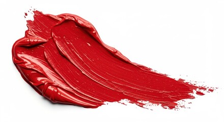 Vibrant Red Paint Swirl Abstract Texture Background