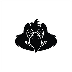 Parrot Head Animal Silhouette Icon