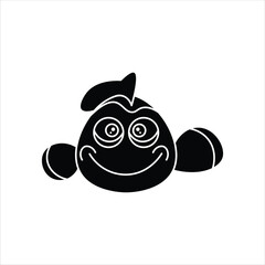 Clownfish Head Animal Silhouette Icon