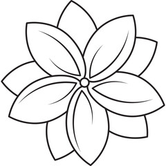 Fototapeta premium Flower Line Doodle