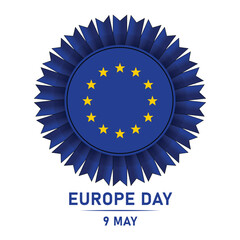 Happy Europe Day Flag 9 May illustration vector design