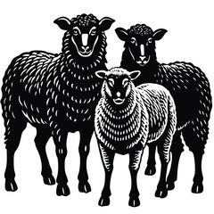 Shep Set vetor shilloute  illustration