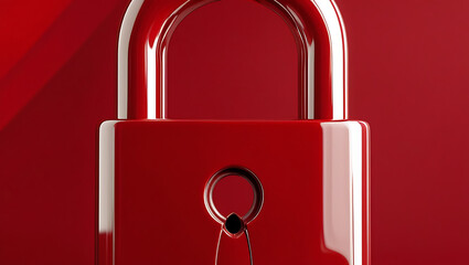 "Padlock Icon as a Symbol of Cybersecurity and Digital Data Protection in Modern Security Interfaces"


