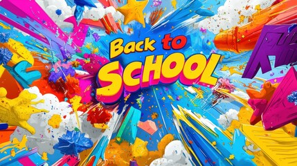 Colorful Back to School Burst