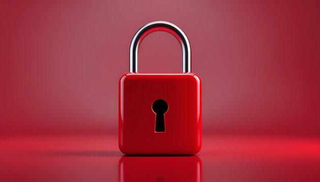 "Padlock Icon as a Symbol of Cybersecurity and Digital Data Protection in Modern Security Interfaces"


