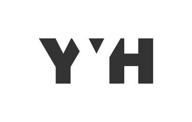 YYH logo design. Initial letter Y Y H bold font style for tech startups, consulting, corporate branding. Creative company name, headlines typography identity, trendy logotype.
