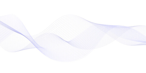 Abstract vector illustration featuring smooth wave lines on a transparent background. Suitable for technology, digital data, network communication, and modern design themes. Ideal for use in web inter