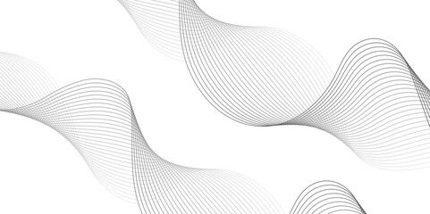 Fototapeta premium Abstract Vector Composition of Wave Lines on Transparent Background – Ideal for High-Tech Communication Designs, Big Data Reports, Research Presentations, and Business Technology Collateral 