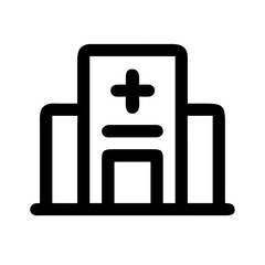 Obraz premium Hospital Icon in Simple Design 