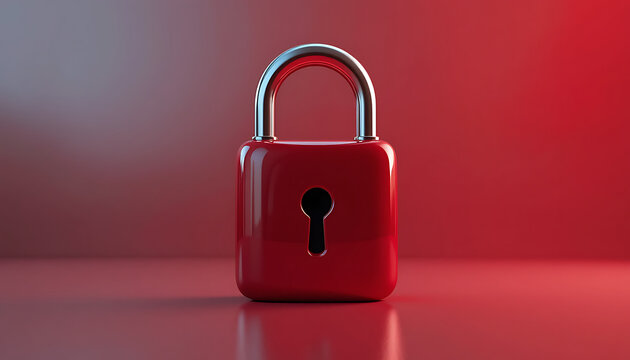 "Padlock Icon as a Symbol of Cybersecurity and Digital Data Protection in Modern Security Interfaces"

