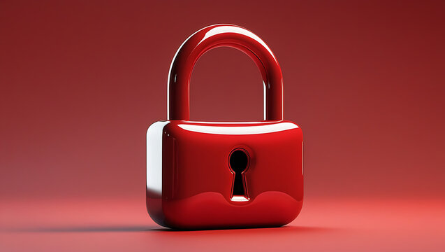 "Padlock Icon as a Symbol of Cybersecurity and Digital Data Protection in Modern Security Interfaces"

