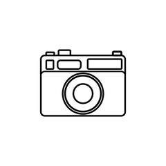 Camera icon icon. Monochrome simplified vector illustration isolated on white background.