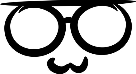 black and white glasses