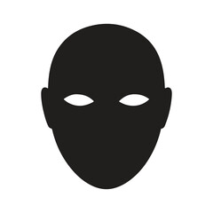 Mask icon, hacker mask vector illustration