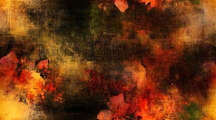 Abstract autumnal design with textured background.