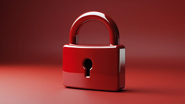 "Padlock Icon as a Symbol of Cybersecurity and Digital Data Protection in Modern Security Interfaces"

